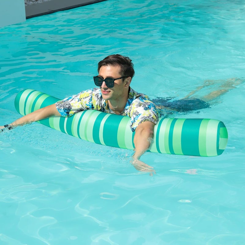 FindUWill 2 Pack Inflatable Swim Pool Noodles, Pool Noodles Floats for Adults, Soft Fabric Covered Large Swim Noodles for Lake, Beach - Image 3